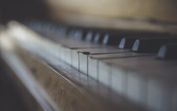 old piano keys