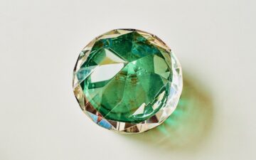 green polished diamond